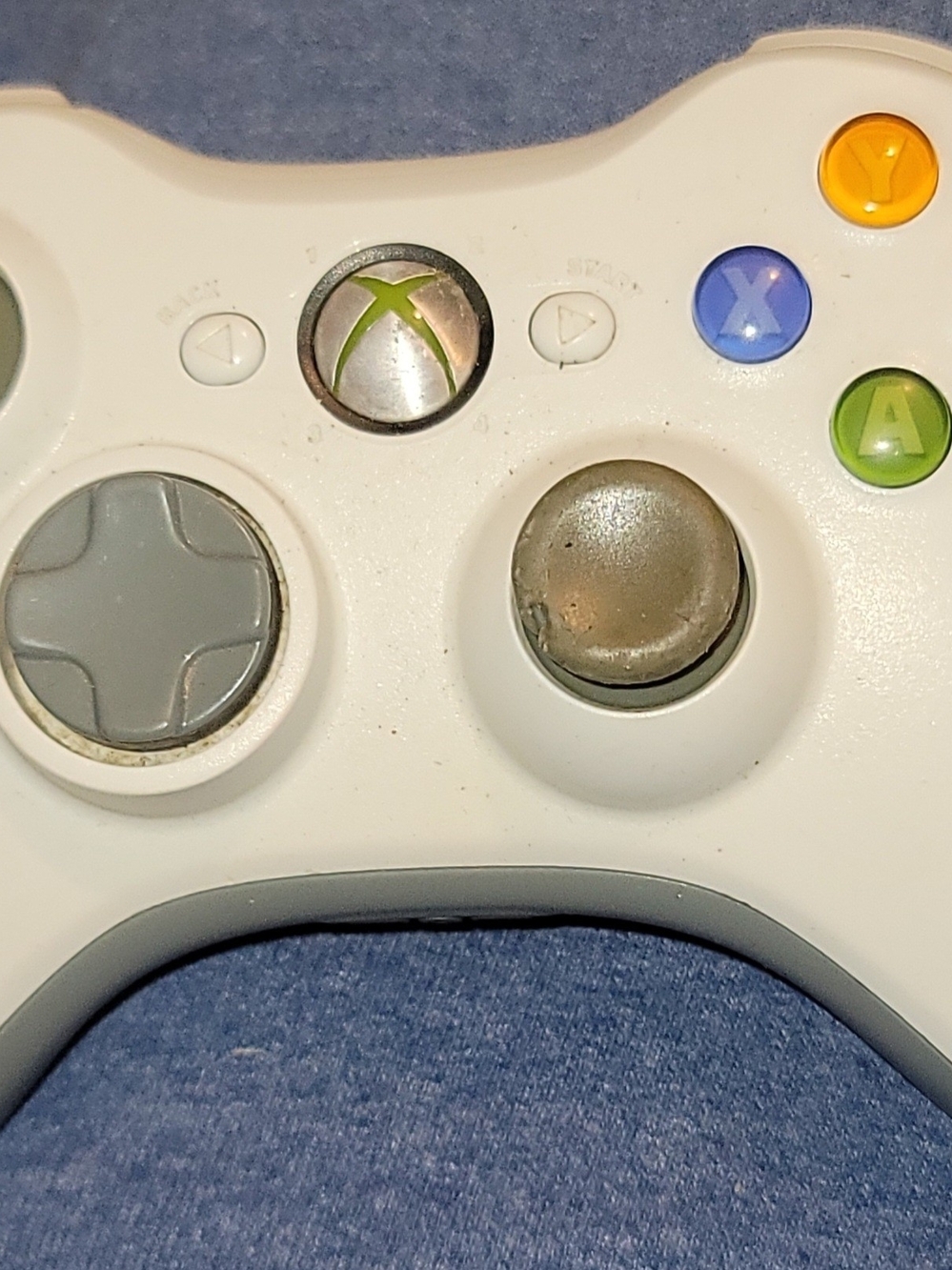 Microsoft White Xbox 360 Wireless Controller with Colored Face Buttons